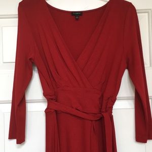 Talbots Red V Neck Dress Size S🌺🌺🌺❤️❤️❤️
